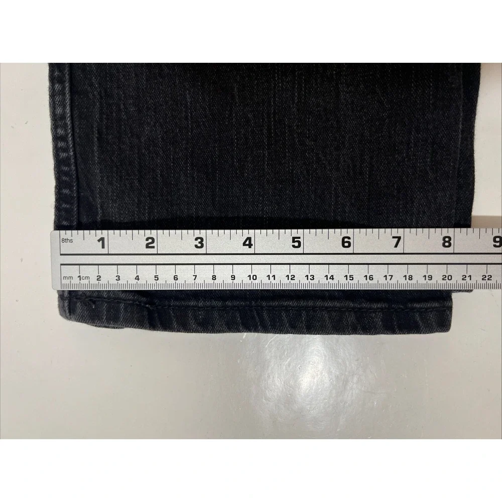 Levis 514‎ Jeans Mens 36X32 Black Straight Fit Red Tab 5 Pocket Stretch Denim